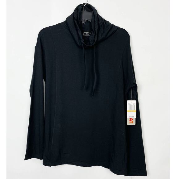 32 Degrees Heat Womens Lightweight Sweatshirt Small Black Funnel Neck NWT - Picture 2 of 8